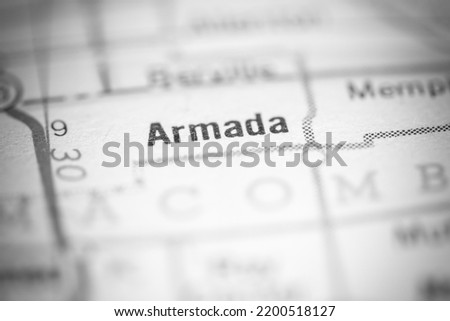 Armada. Michigan. USA on a geography map. Foto stock © 