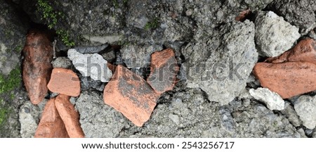 Similar – Image, Stock Photo Red-brown curved roof tiles on the roof of an old building with chimney in the sunshine in Oerlinghausen near Bielefeld on the Hermannsweg in the Teutoburg Forest in East Westphalia-Lippe