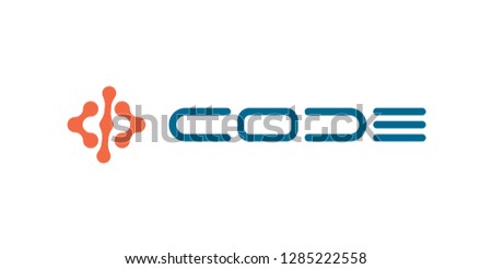 Abstract code icon logo design