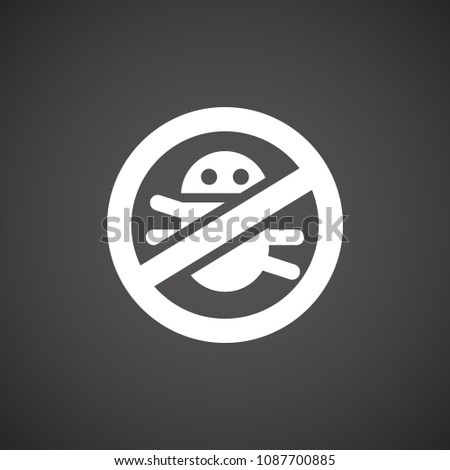 computer icon flat bug virus antivirus poison bite legs software warning doctor web caution stop program symbol health no stop information protection bane infographics flat icon attention protection