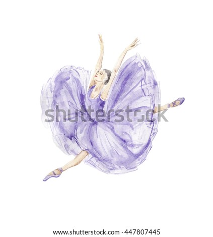 watercolor ballerina