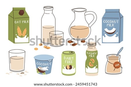 Similar – Foto Bild Vegane Hafer-Milch, nicht-milchhaltige Alternativmilch