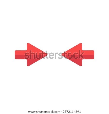 
collapse
 arrow, compress simple vector arrow direction sign for app advertising web ui banner button ux interface element isolated on white background
