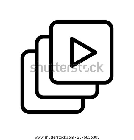 
slideshow vector icon. presentation, slide, show sign. media, multimedia, video, audio, projection symbols for web and mobile apps on white editable background.
