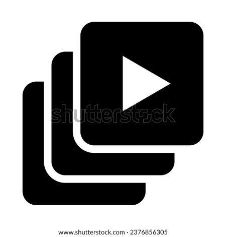 
slideshow vector icon. presentation, slide, show sign. media, multimedia, video, audio, projection symbols for web and mobile apps on white editable background.
