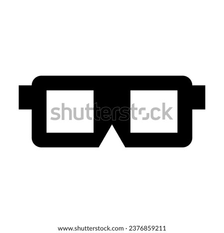 
3D Glasses vector icon.  glasses with a square rim symbols for web and mobile applications on editable white background.
