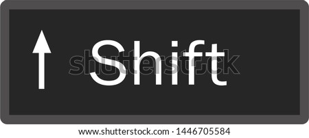 Shift computer key button on white background. flat style. Shift button symbol. shift key sign.
