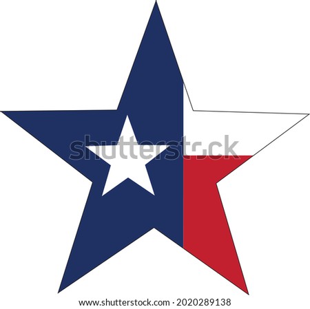 texas flag on white background. wave texas flag sign. texas state symbol. flat style. 