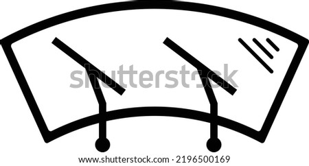 car windscreen wiper icon on white background. windshield rain wiper sign. flat style. 