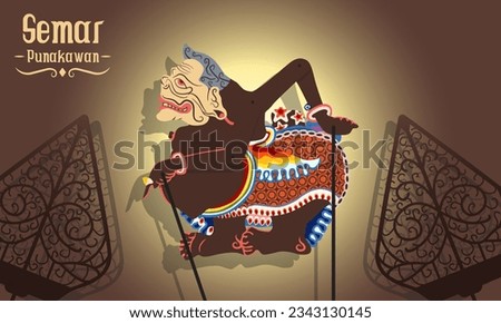 Vector Illustration of Indonesian puppet called Wayang Semar