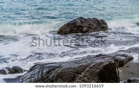 Similar – Image, Stock Photo Wet stones on coast of clear sea