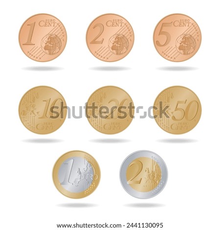 Set of coins vector image