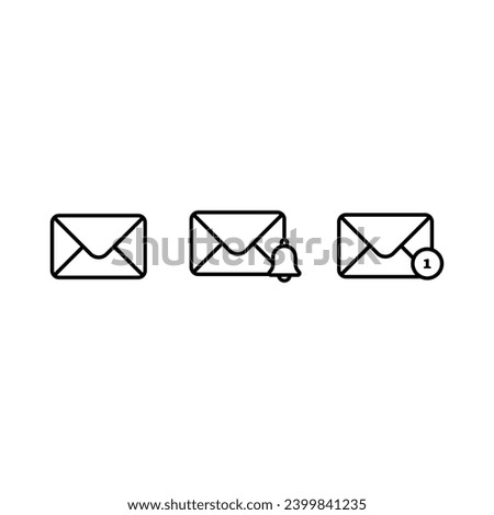 Email  Line Icon  Vector Set. Contains such Icons as Inbox, Letter, Attachment, Envelope and more.