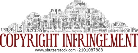 Copyright Infringement conceptual vector illustration word cloud isolated on white. ストックフォト © 