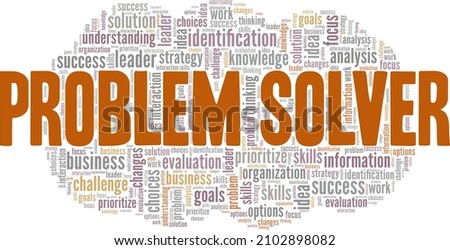 Problem Solver conceptual vector illustration word cloud isolated on white background.