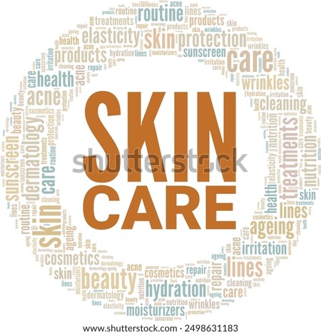 Skin Care word cloud conceptual design isolated on white background.