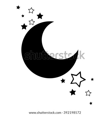 Moon Tattoo Designs,Moon And Star Stock Vector Illustration 392198572 ...