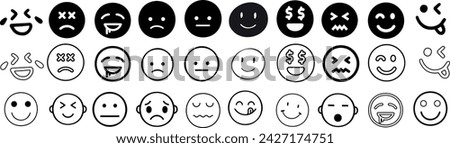 emoji vector set, showcasing diverse emotions - happy, sad, angry, surprised. Ideal for social media, communication design
