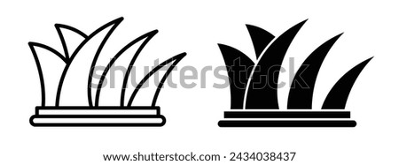 Cultural Monument Line Icon. Heritage Edifice figure icon in outline and solid flat style.