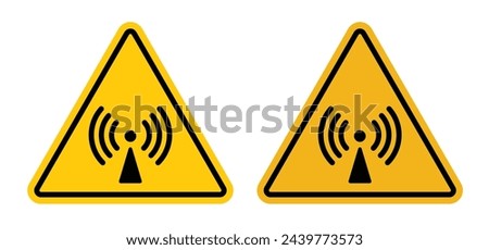 Warning for Non-Ionizing Radiation. X-Ray and Radiotherapy Caution. Radiation Exposure Alert