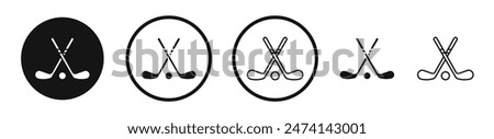 Golf Club Vector Set. Icon of Two Crossed Golf Clubs.