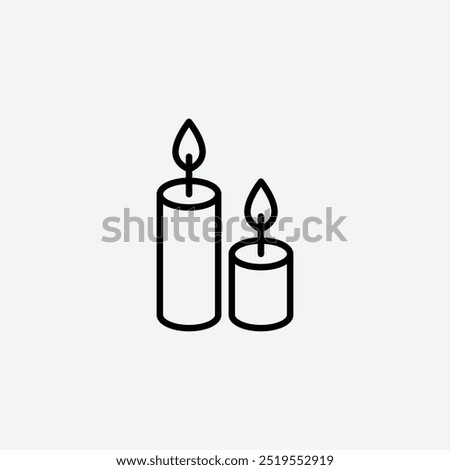 Candleline vector icon. EPS 10