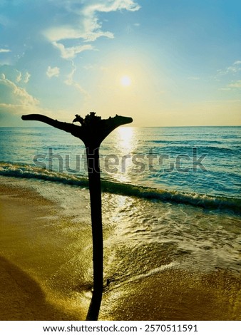 Similar – Image, Stock Photo Upside down: sunrise with reflection in the lake in the Dolomites