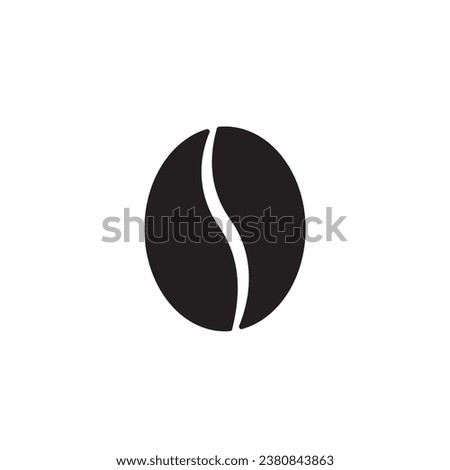 black coffee bean icon vector template illustration logo design