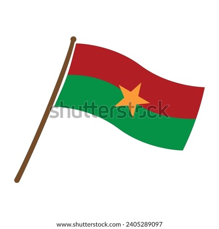 flag burkina faso icon vector template illustration logo design