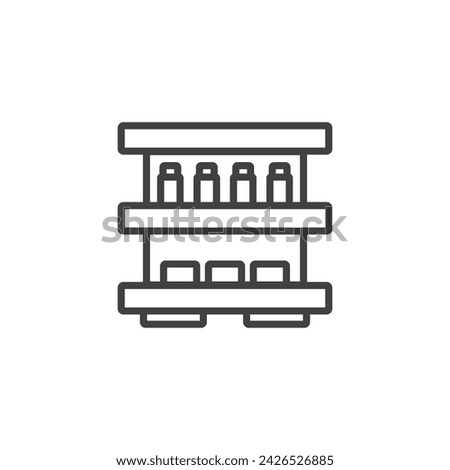 shop shelf icon vector template illustration logo design