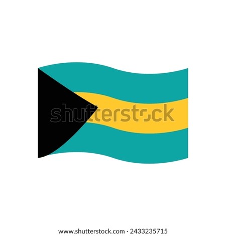 bahamas flag icon vector template illustration logo design