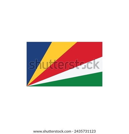 seychelles flag icon vector template illustration logo design
