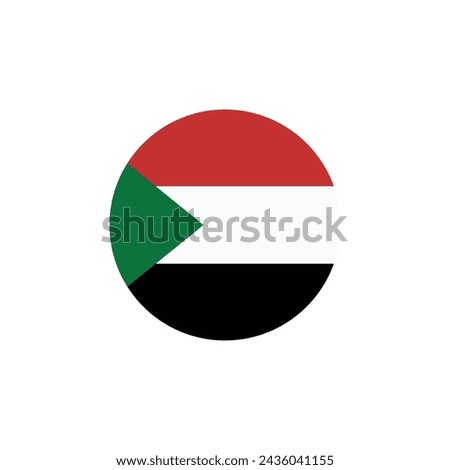 sudan flag icon vector template illustration logo design