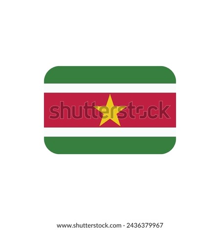 Suriname flag icon vector template illustration logo design