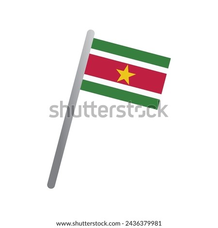 Suriname flag icon vector template illustration logo design