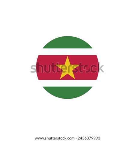 Suriname flag icon vector template illustration logo design