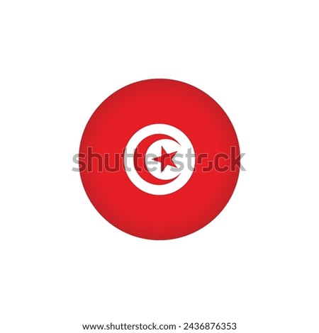 Tunisia flag icon vector template illustration logo design