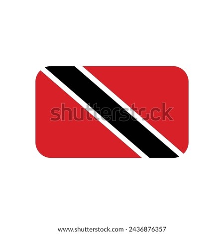 trinidad tobago flag icon vector template illustration logo design