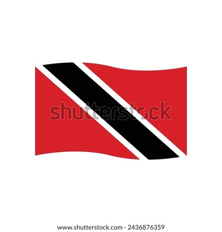 trinidad tobago flag icon vector template illustration logo design