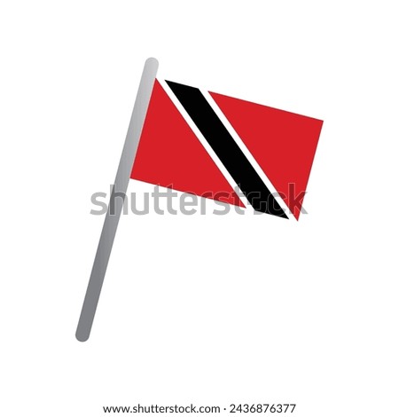 trinidad tobago flag icon vector template illustration logo design