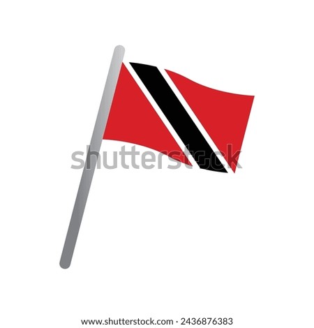 trinidad tobago flag icon vector template illustration logo design