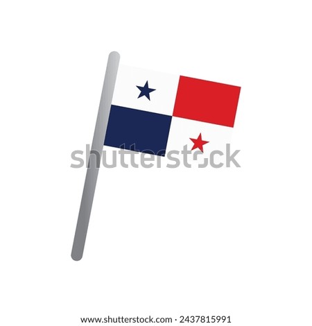 Panama flag icon vector template illustration logo design