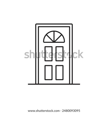 entrance door icon vector template illustration logo design