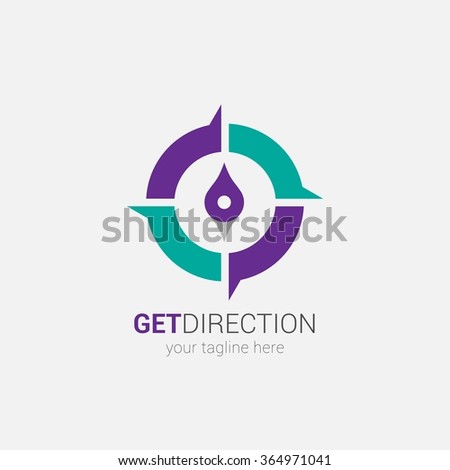 vector Illustration compass symbol. Vector logo design template. Modern concept for travel, tourism, business, search