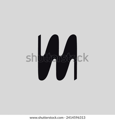 Water Wave Symbol and Icon Logo  Illustration, M Letter Logo Vector, M Wave Logo Template