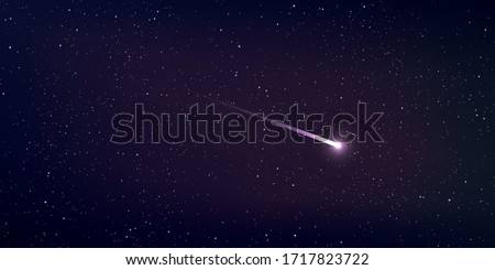 High quality star and comet universe background. Astrology horizontal backdrop. Stardust in galaxy. Vector Illustration.
