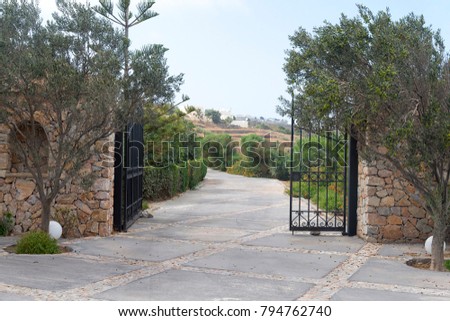 Similar – Image, Stock Photo Shut-off at the entrance