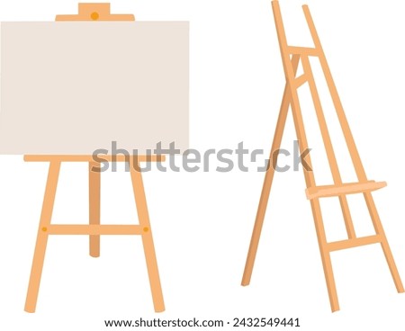 easels in flat style, on white background vector