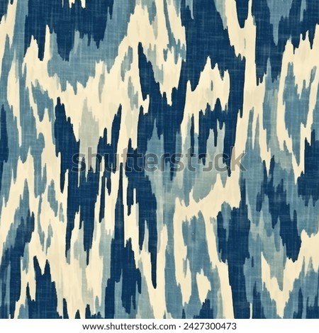Blue beige camouflage force hunt , Seamless trendy endless pattern illustration stripe vector print ethnicity botanical fashion colorful drawing beautiful textile ornamental ogee endless ornament