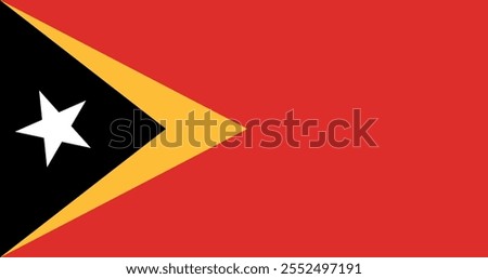 Vector East Timor National Flag icon. Flag design of East Timor.